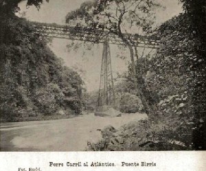 Puente Birris, Ferrocarril al Atlántico